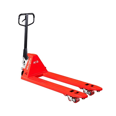 Тележка гидравлическая (рохля) 2500 кг 1150х550 мм, полиуретан. колеса AC25 FOXSTER