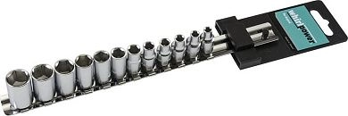 Набор головок 1/4" 4-13мм, 12пр., на подвесе (1612-2612S) WHIRLPOWER