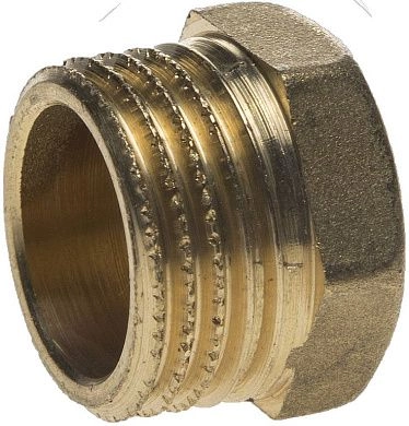 Заглушка латунь, 6-ти гранная головка, наружная резьба, 1/2" (51098-S-1/2) GENERAL FITTINGS