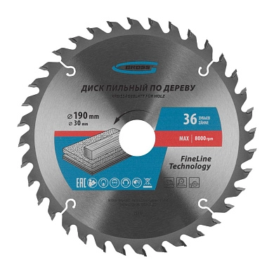 Диск пильный 190х30х36T по дереву (73319) GROSS