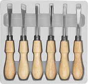 Стамески "ЭКСПЕРТ" фигурные профессиональные, 6шт (18373-H6) ЗУБР