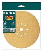 Круг шлифовальный на липучке Жираф 225 мм, Р120, 3 шт. "Giraffe GOLD-9" (35651-120) KRAFTOOL