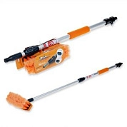 Швабра с насадкой для шланга,  щеткой 20 см и телескопической ручкой 70-100см AIRLINE