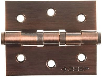 Петля универсальная ЗУБР "ЭКСПЕРТ", 2 подшипника, цвет ст. медь (AC), с крепежом, 75х63х2,5мм, 2 шт