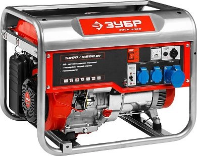 Генератор бензиновый ЗЭСБ-5500, 5500Вт ЗУБР