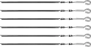 Шампуры GRINDA "BARBECUE", угловые, в чехле, 450мм, 6шт