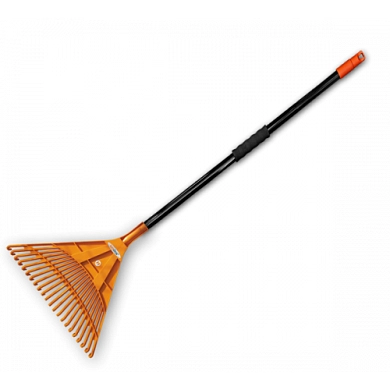 Грабли веерные пластмассовые 500мм. 22 зубца с металлическим черенком (KT-CX22B-M) BRADAS
