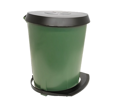 Ведро пластмассовое педальное для мусора