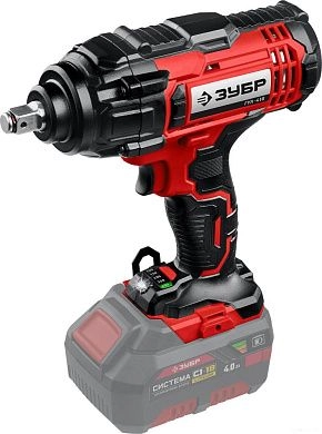 Гайковерт ударный аккум. ГУЛ-410 (18.0 В, без АКБ и ЗУ, 1/2", 400 Нм, кор.) ЗУБР