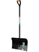 Лопата снеговая "Сахара" с черным черенком 380*490*1400мм (0364-Ч) ЦИ