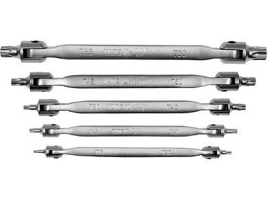 Набор ключей гаечных шарнирных TORX T15-T60, 5пр. (YT-05320) YATO