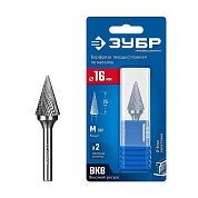 Борфреза конус. с остр. углом 16х25х70 мм, тип M, 30°, хв-к 6 мм "ПРОФЕССИОНАЛ" (28811-16-25) ЗУБР