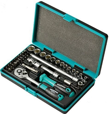 Набор бит и головок с трещоткой 1/4" 3,2-14мм, 42пр. (1612-1542S)