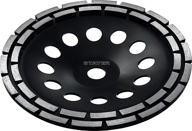 Чашка шлифовальная, алмазная, двухрядная, d 180мм, Double (33381-180_z02) STAYER