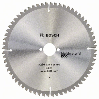 Диск пильный 230х30х2.6x64 MultiMaterial Eco (2 608 641 804) BOSCH