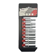 Головки торцевые 1/4" 5,5-13мм L=50мм (набор 8пр.) CrV (HD-14431) H-D