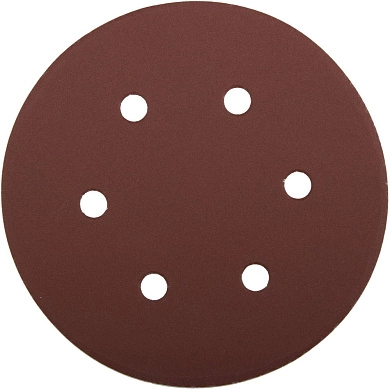 Круг шлифовальный д=150 мм, 6 отв., зерно 600, велкро осн., 5 шт. "Мастер" (35566-150-600) ЗУБР
