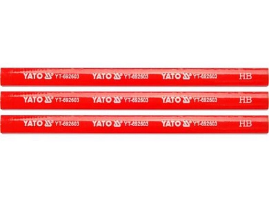 Карандаш столярный HB 3шт. (YT-692603) YATO