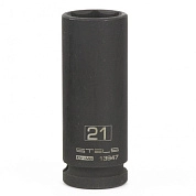 Головка ударная удлиненная шестигранная, 21 мм, 1/2", CrMo (13947) STELS