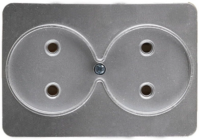 Розетка СВЕТОЗАР "ГАММА" без заземления, двойная, без вставки и рамки, цвет светло-серый металлик, 1