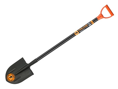 Лопата штыковая острокон., деревянный черенок, с ребрами жесткости 28*21*120см (1464-Ч) FINLAND