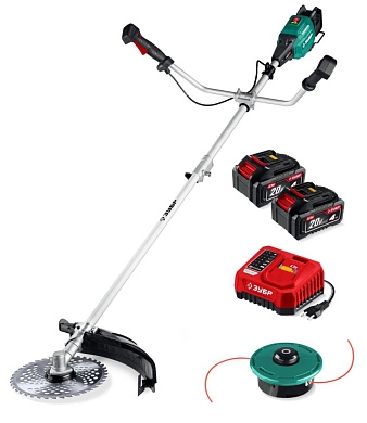 Триммер аккум. ТАБ-4043-42 LMS (20.0 В, 2 аккум. х 4.0 А/ч, ш/с 41см, ) ЗУБР