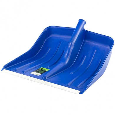 Лопата снеговая пластиковая, синяя, 420*425мм, без черенка (61618) СИБРТЕХ