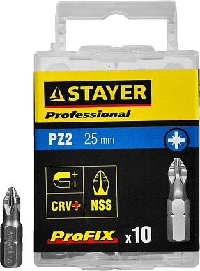 Бита PZ2  L=  25мм ProFix Pozidriv "PROFESSIONAL" (26221-2-25-10_z01-1) STAYER