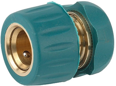 Соединитель "Profi-Plus" (шланг-насадка), латунный с покрытием TPR, 1/2" (4244-55107B) RACO