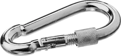 Карабин с предохранительной гайкой DIN 5299D, 6мм, 40 шт, (4-304555-06) ЗУБР