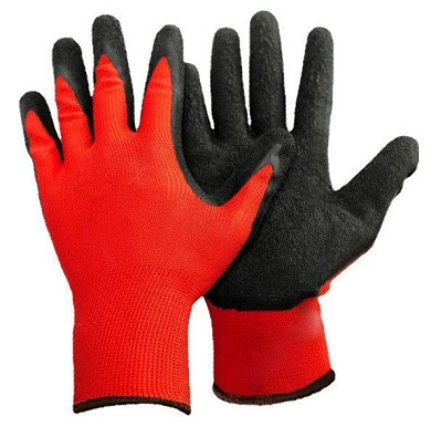 Перчатки нейлоновые бесшовные 15 класс со вспененным латексным покрытием