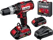 Дрель-шуруповерт ударная аккум. ДШУ-185-22 (18.0 В, 2 аккум. х 2.0 А/ч, 40 Нм, чем.) ЗУБР
