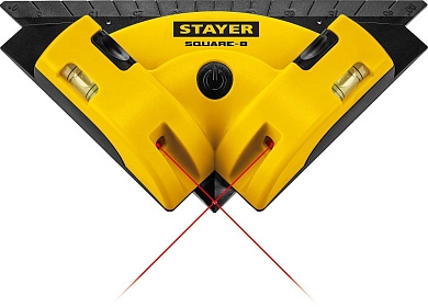 Угольник лазерный для кафеля, 8 м, точн. +/-0,4 мм/м "SQUARE-8" (34928) STAYER