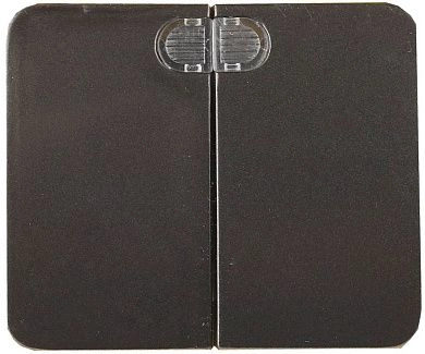 Выключатель СВЕТОЗАР "ГАММА" с подсветкой, двухклавишный, без вставки и рамки, цвет темно-серый мета