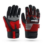 Перчатки профессион комбинир красные, антивибрацион, противоуд р.ХL 10,IMPACT (11478-ХL) ЗУБР