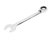 Ключ комбинированный с трещ., реверсивный, 32х32мм, хром.покр. (132572) HORTZ