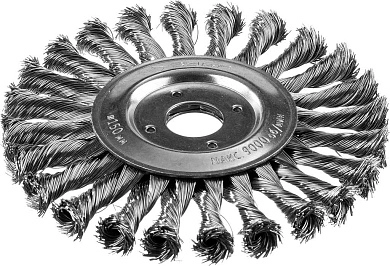 Щетка дисковая (коса) d= 150х22мм, стальн. пров. 0,5мм, (35190-150_z02) ЗУБР