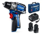 Дрель-шуруповерт,кейс,12В, 45Нм,2 АКБ тип Т7, КОМПАКТ #3, BRUSHLESS, Профессионал (DB-121-22) ЗУБР