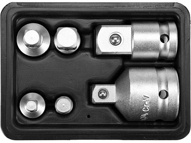 Головки-переходники от 1/4" до 3/4", 6пр. (YT-10671) YATO