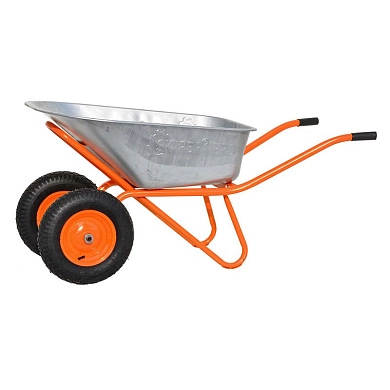 Тачка строительная  SKIPER 2x130 expert PRO  (до 130 л, до 350 кг, 2x4.00-8, пневмо, ось 20*80)