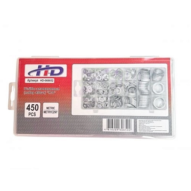 Шайбы алюминиевые (набор 450шт) (HD-068652) H-D