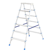 Лестница-стремянка алюмин. двустор., 6 ступ, 1290мм, слож. 1400х515х160мм, (97926) СИБРТЕХ