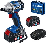 Гайковерт ударный аккум. GB-250-42 (20.0 В, 2 акк. х 4.0 А/ч Li-Ion, 1/2", 280 Нм, чем.) Проф. ЗУБР