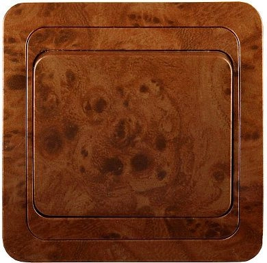 Выключатель "ГАММА" одноклавишный, цвет орех, 10A/~250B (SV-54130-N) СВЕТОЗАР