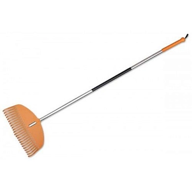 Грабли веерные пластмассовые TQ 23 зубца 49/163см. с алюминиевым черенком (TQ-G23TA) BRADAS