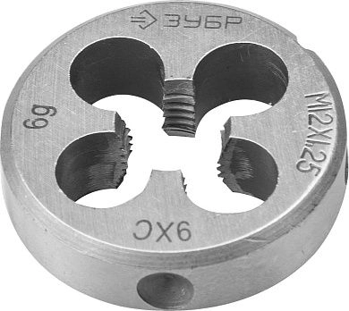 Плашка м/р М12x1.25, 9ХС "МАСТЕР" (4-28022-12-1.25) ЗУБР