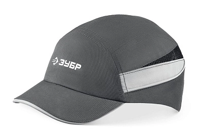 Каска защит, серая, ударопроч.корпус, укороч.козырек 55 мм, размер от 54 до 59см, БИНОМ (11097) ЗУБР