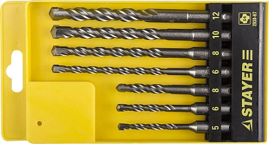 Набор сверл SDS-plus, 7шт.: 5х110, 6х110, 6х160, 8х110, 8х160, 10х160, 12х160мм (2930-H7) STAYER