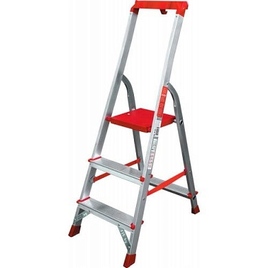 Лестница-стремянка алюм. проф. с лотком органайзером NV3150 (3 ступ. 65/132см, 3.2кг) Новая высота