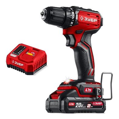Дрель-шуруповерт аккум. ДБ-45-21 (LMS) (20.0 В, 1 акк. х 2 А/h Li-Ion, 45 Нм, кор.) ЗУБР